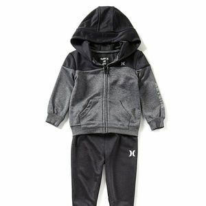Hurley Baby Boy Hoodie & Pant Set 12M 24 M